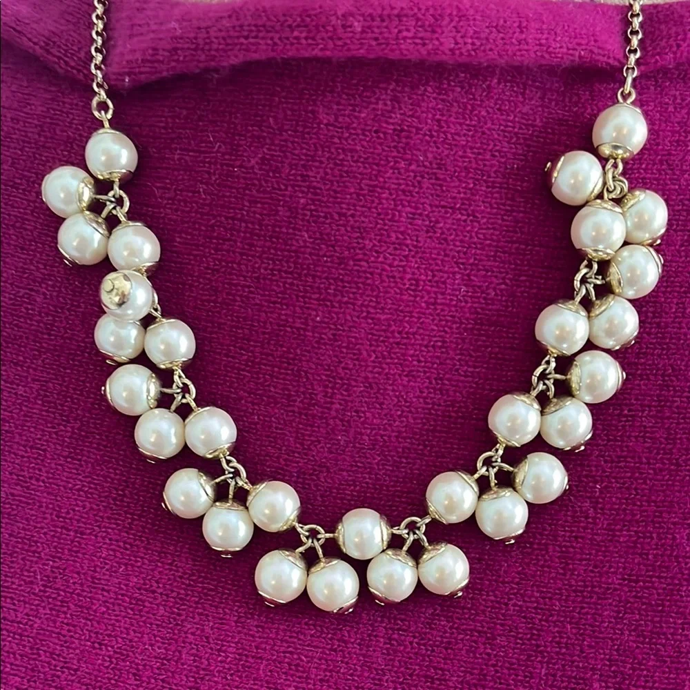 J Crew Gold Pearl Necklace - Picture 3 of 6